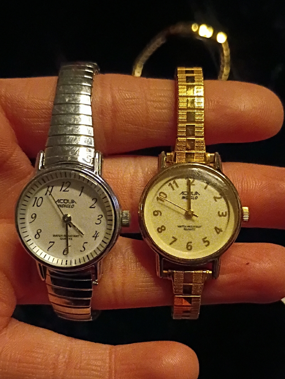 The ACQUA Brand Women's Two-Tone Silver and Gold Analog Wristwatch Set